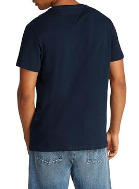 T-shirt Tommy Jeans Graphic bleu marine pour homme