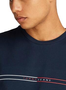 T-shirt Tommy Jeans Graphic bleu marine pour homme