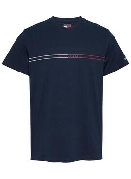 T-shirt Tommy Jeans Graphic bleu marine pour homme