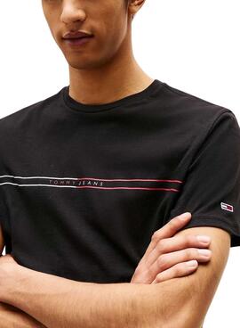T-shirt Tommy Jeans Graphic noir pour homme