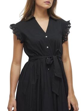 Robe noire Vila Vianglassi pour femme