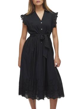 Robe noire Vila Vianglassi pour femme