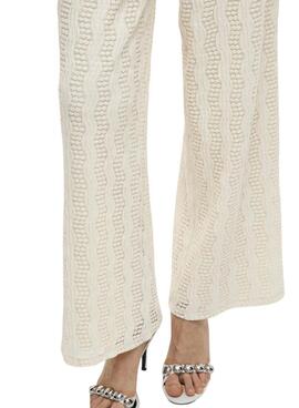 Pantalons Vila Vilumena beige pour femme
