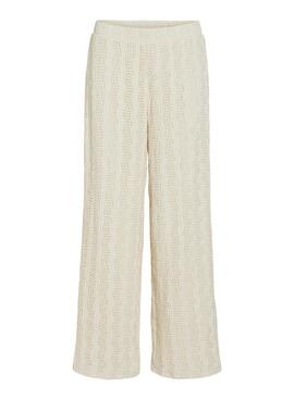 Pantalons Vila Vilumena beige pour femme