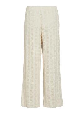 Pantalons Vila Vilumena beige pour femme
