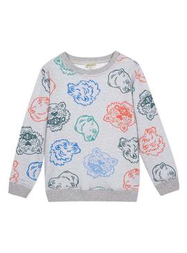 Sweat Kenzo Georges Gris Pour Enfante