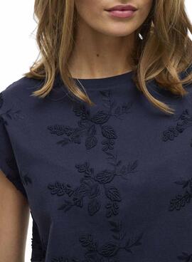  T-shirt   Vila Vinayla marine pour femme