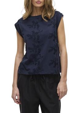  T-shirt   Vila Vinayla marine pour femme
