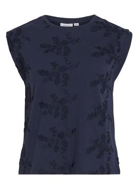  T-shirt   Vila Vinayla marine pour femme