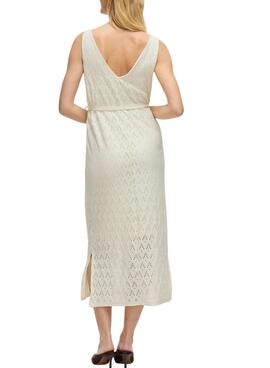 Robe Vila Vimalina beige pour femme