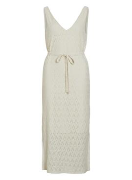 Robe Vila Vimalina beige pour femme