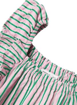 Robe Name It Filone à rayures roses pour fille
