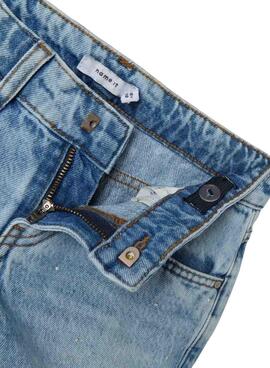  Bermuda en denim régulier Rose pour fille.