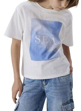 T-shirt Name It Fogl blanc régulier pour fille