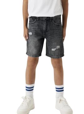 Bermuda Name It Silas Loose denim noir pour enfant
