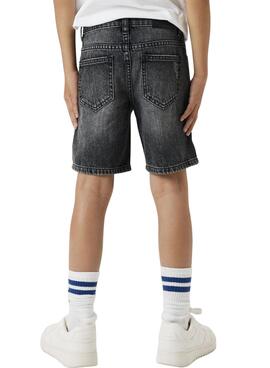 Bermuda Name It Silas Loose denim noir pour enfant