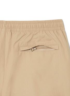 Short en popelina beige de Lacoste para hombre.