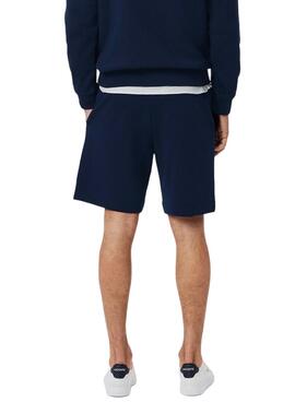 Pantalon corto azul marino de jogging Lacoste para hombre.