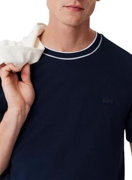 T-shirt Lacoste Pique bleu pour homme