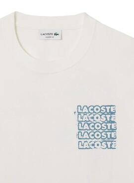 T-shirt Lacoste Graphic blanc pour homme