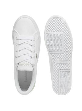 Chaussures Lacoste Ziane blanches et vertes pour femmes