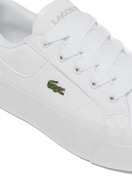 Chaussures Lacoste Ziane blanches et vertes pour femmes
