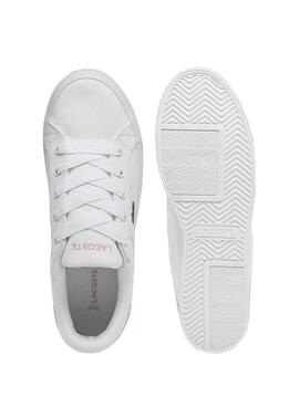 Chaussures Lacoste Ziane blanches et roses pour femmes
