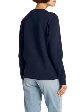 Sweat à capuche Tommy Jeans Essential Logo marine pour femme