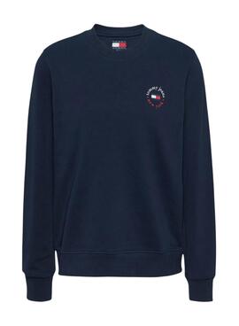 Sweat à capuche Tommy Jeans Essential Logo marine pour femme