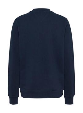 Sweat à capuche Tommy Jeans Essential Logo marine pour femme