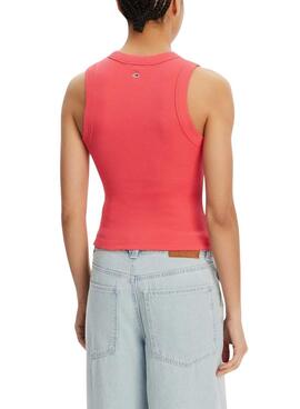 Débardeur Tommy Jeans Bubble Tank corail pour femme