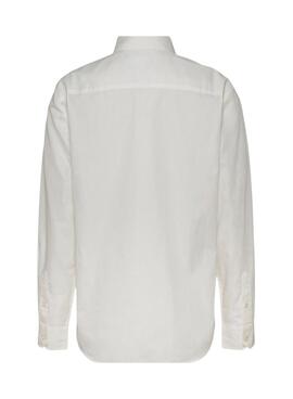 Chemise Tommy Jeans Pinstripe blanc pour femme