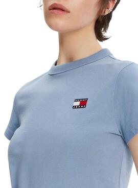  T-shirt Tommy Jeans Badge bleu pour femme