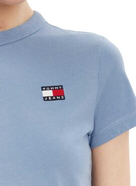  T-shirt Tommy Jeans Badge bleu pour femme