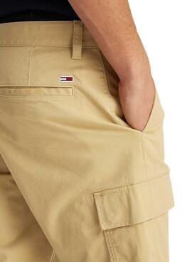 Bermudes Tommy Jeans Scanton Cargo beige pour homme