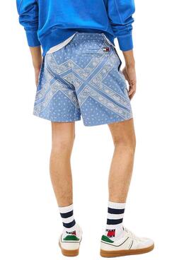 Shorts Tommy Jeans Paisley bleu pour homme
