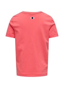 T-shirt Only Kids Koghappy Life rose pour fille