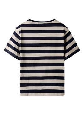 T-shirt Name It Fridy rayures beige pour fille
