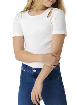  T-shirt   Only Kognessa blanc pour fille