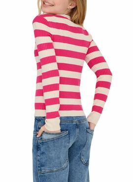 Haut rayures roses uniquement pour fille de Kogkarol.