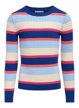 Haut uniquement enfants Kogkarol à rayures multicolores pour fille