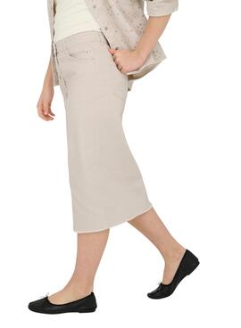 Jupe Only Kids Kogelsa Midi Crochet beige fille