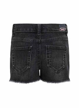 Shorts uniques pour enfants en denim noir Kogrobyn pour fille