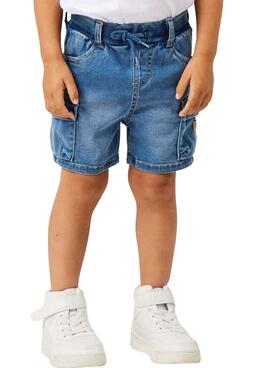 Bermuda  Name It   bleu en denim baggy pour fille