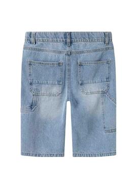  Bermuda Name It Ryan en denim bleu pour garçon.