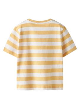 T-shirt Name it Fridy rayures jaunes pour garçon