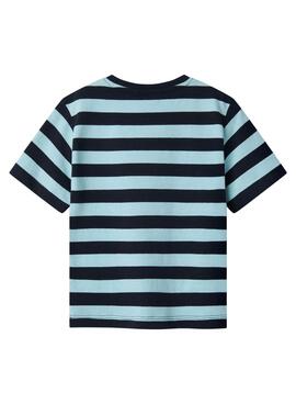 T-shirt Name It Fridy à rayures bleues pour garçon