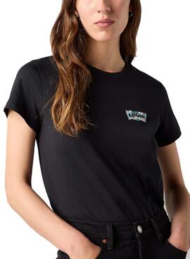 T-shirt Levis Coloring Book noir pour femme