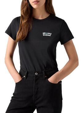 T-shirt Levis Coloring Book noir pour femme