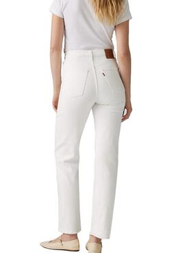 Jean Levis Ribcage blanc pour femme